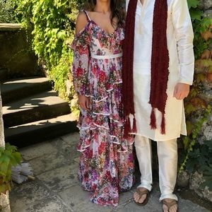 Beautiful multi-colored full length gown